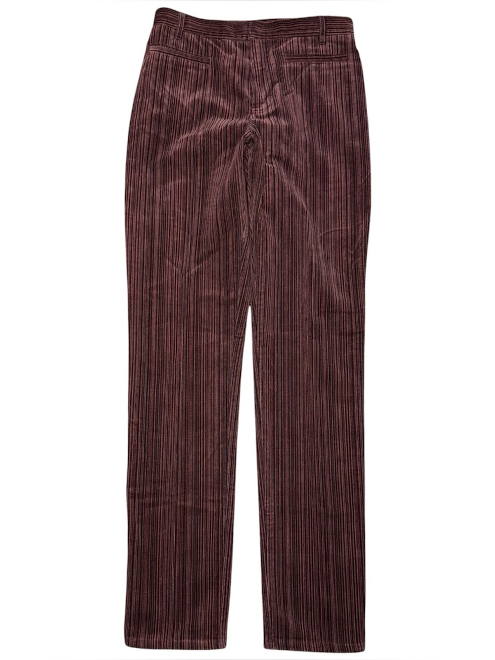Vintage Multicolor Burgundy Pinstriped Corduroy Trousers Sz 4 Pants Retro 70s